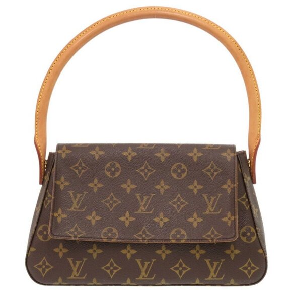 LOUIS VUITTON Authentic Brown Monogram Mini Looping Bag - Picture 1 of 10